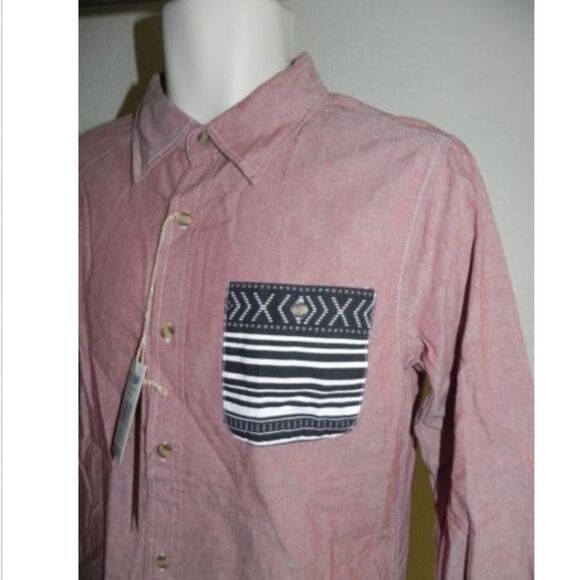 Redsnap Shirt Button Front Red Small Mens NWT - Picture 2 of 3